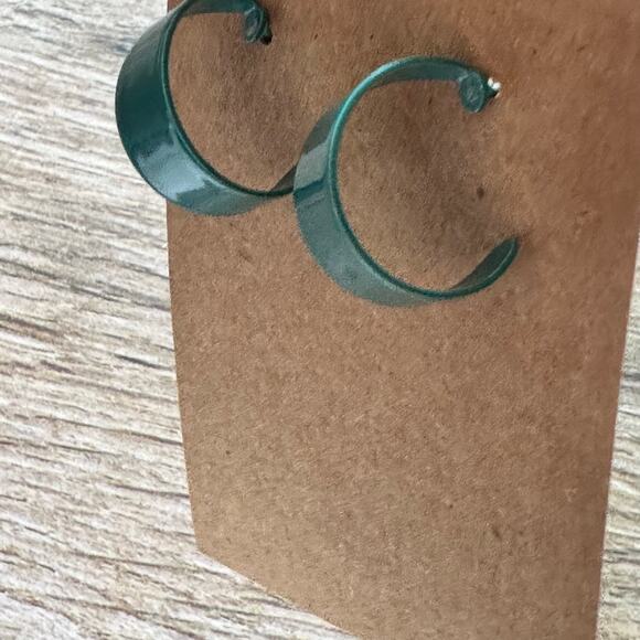 Turquoise blue hoop earrings BOGO FREE - Picture 4 of 4